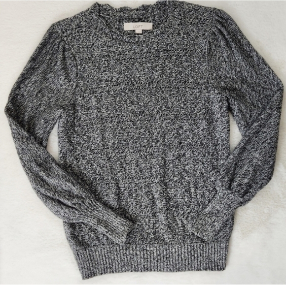 Loft Knit Scalloped Neck Sweater - Picture 1 of 6